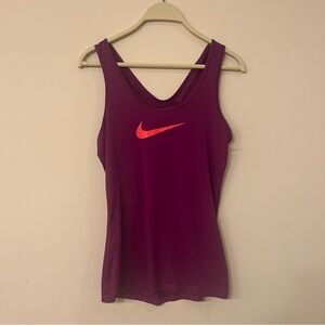 Nike Dri-Fit Purple Orange Women’s Small Athletic Tank Top Running loose